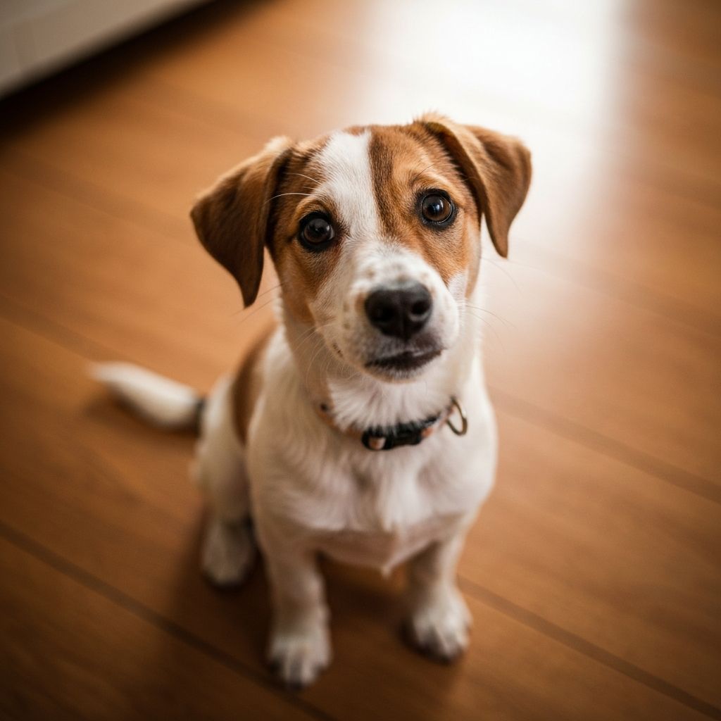Thor, um filhote de cachorro com orelhas caidas